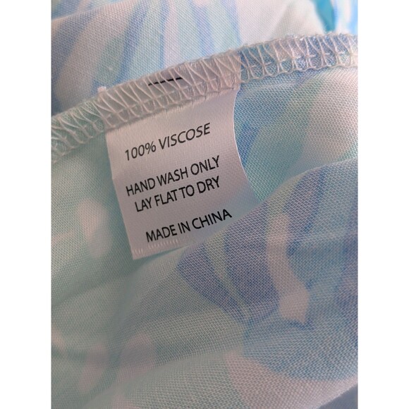 Lilibridge Dress Women’s XL Tropical Hawaiian Beach Blue Cover-up Coastal NEW - Picture 10 of 14